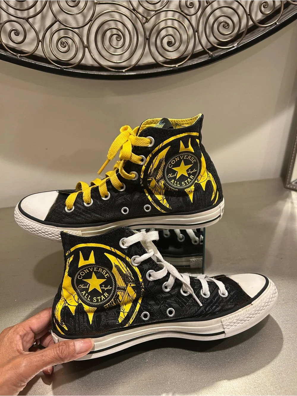 Converse Batman High Top Sneakers -  All-Star Black & Yellow